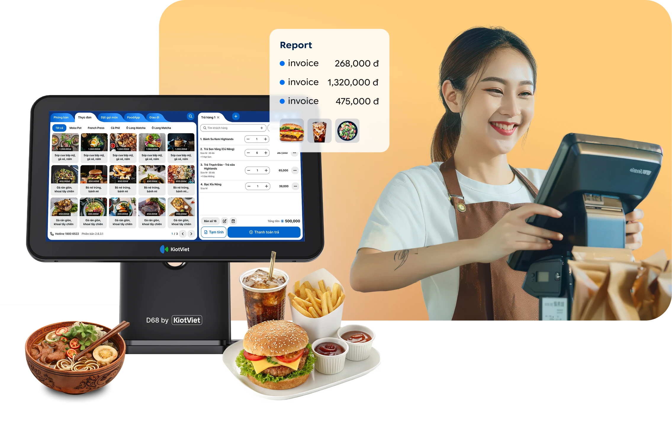 KiotViet POS tại nhà hàng, quán ăn